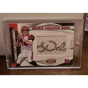 2011 Gridiron Gear Gems Andy Dalton autographed jersey /204 #34 football card